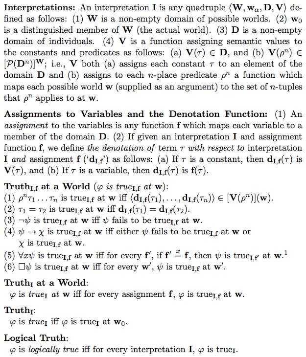 LaTeX image of the semantics