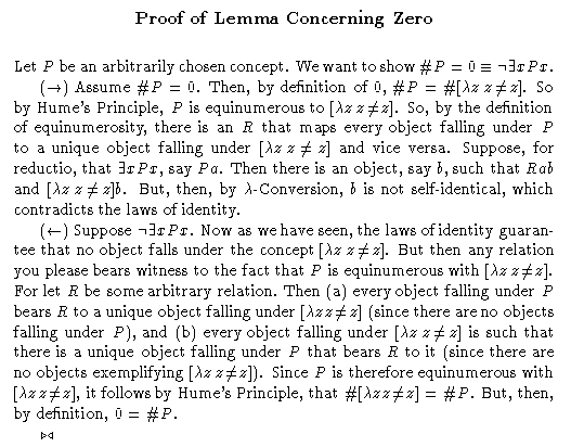 graphic of the Proof of Lemma Concerning Zero