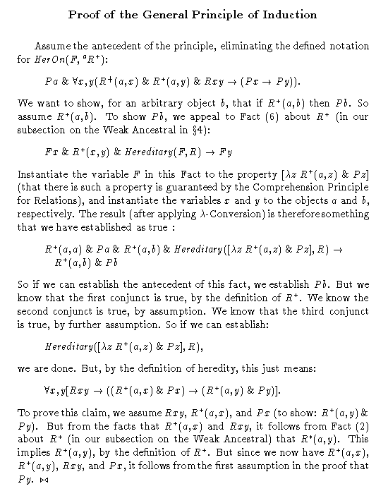 graphic of the Proof of the General Principle of Induction