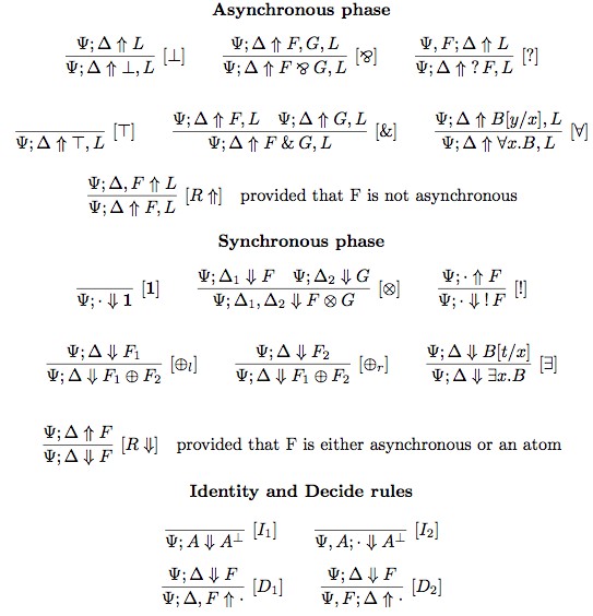 Focused proof system