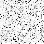 A mostly white square with sparse black specks