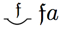 Frege-notation for: every F Fa