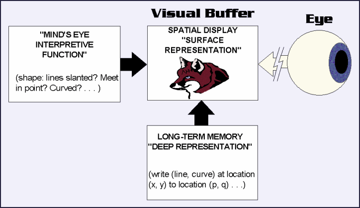 Kosslyn's quasi-pictorial theory of imagery