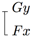 Frege-notation for: if-Fx-then-Gy