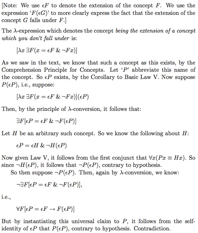 graphic of the First Derivation of the Contradiction