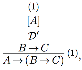 derivation of A → (B → C)
