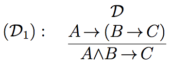derivation from previous to A &and; B &rarr; C