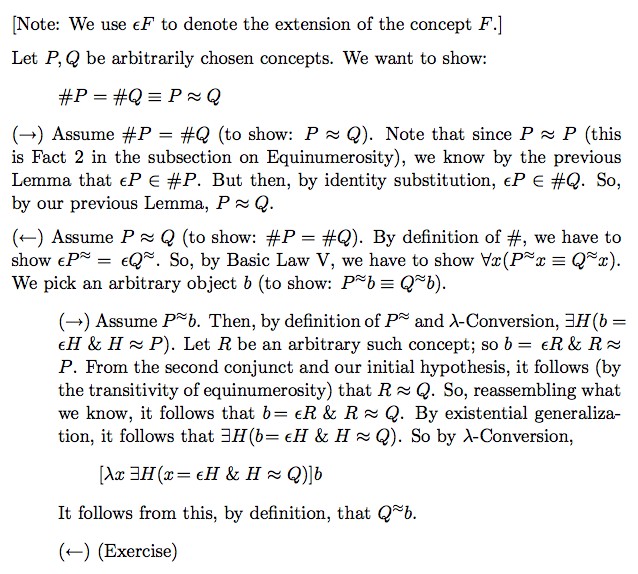 Proof of Hume's Principle from Basic Law V